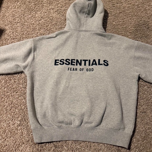 Essentials Heather Gray Hoodie - Picture 6 of 6